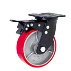 Factory Supplier Cast Iron Polyurethane Casters And Wheels With Brake