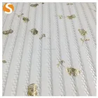 Rose Knitted Rose Foil Pattern Weft Net 100 Polyester Printing Fabric China