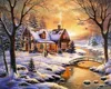 GZ558- 40*50 winter river modern style scenery oil painting for bedroom