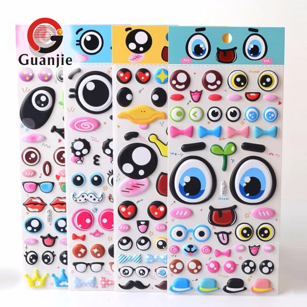 customized eco-friendly foam 3d puffy stickers for free sample