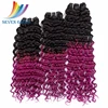 Seven girls charming deep wave two tone color remy ombre human hair