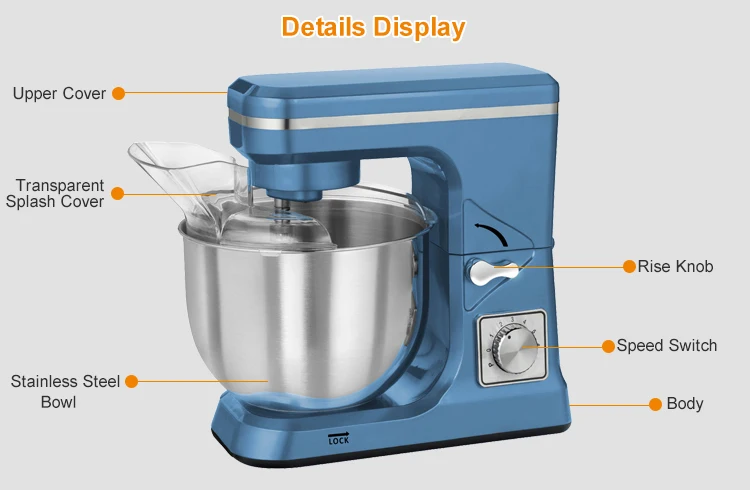 1000W electric kitchen appliance for dough kneading stand mixer