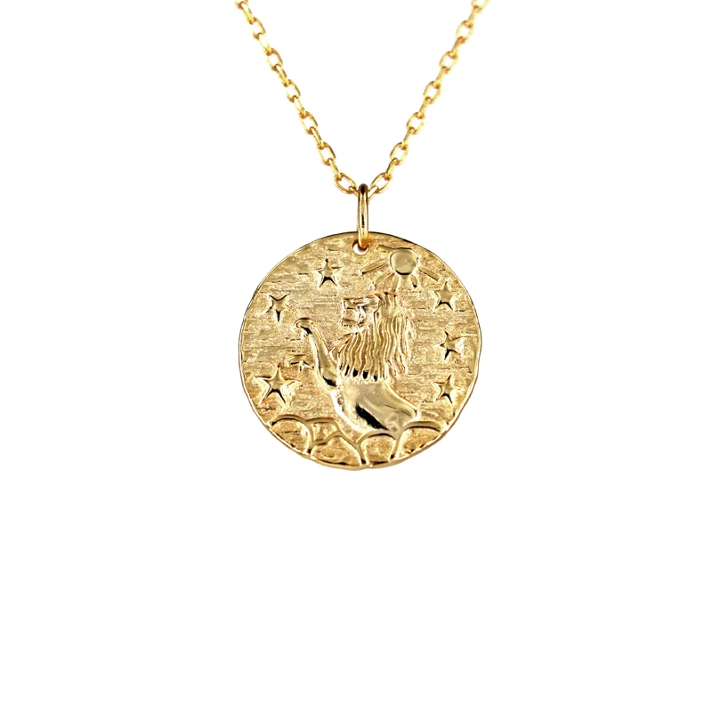 dainty 925 sterling silver gold coin pendant zodiac necklace silver jewelry necklace, Picture
dainty 925 sterling silver gold coin pendant zodiac necklace silver jewelry necklace, Picture