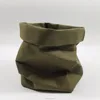 Green Washable Kraft Paper Food Storage Planting Make up Tools Organizing Stuff and Pet Carrier