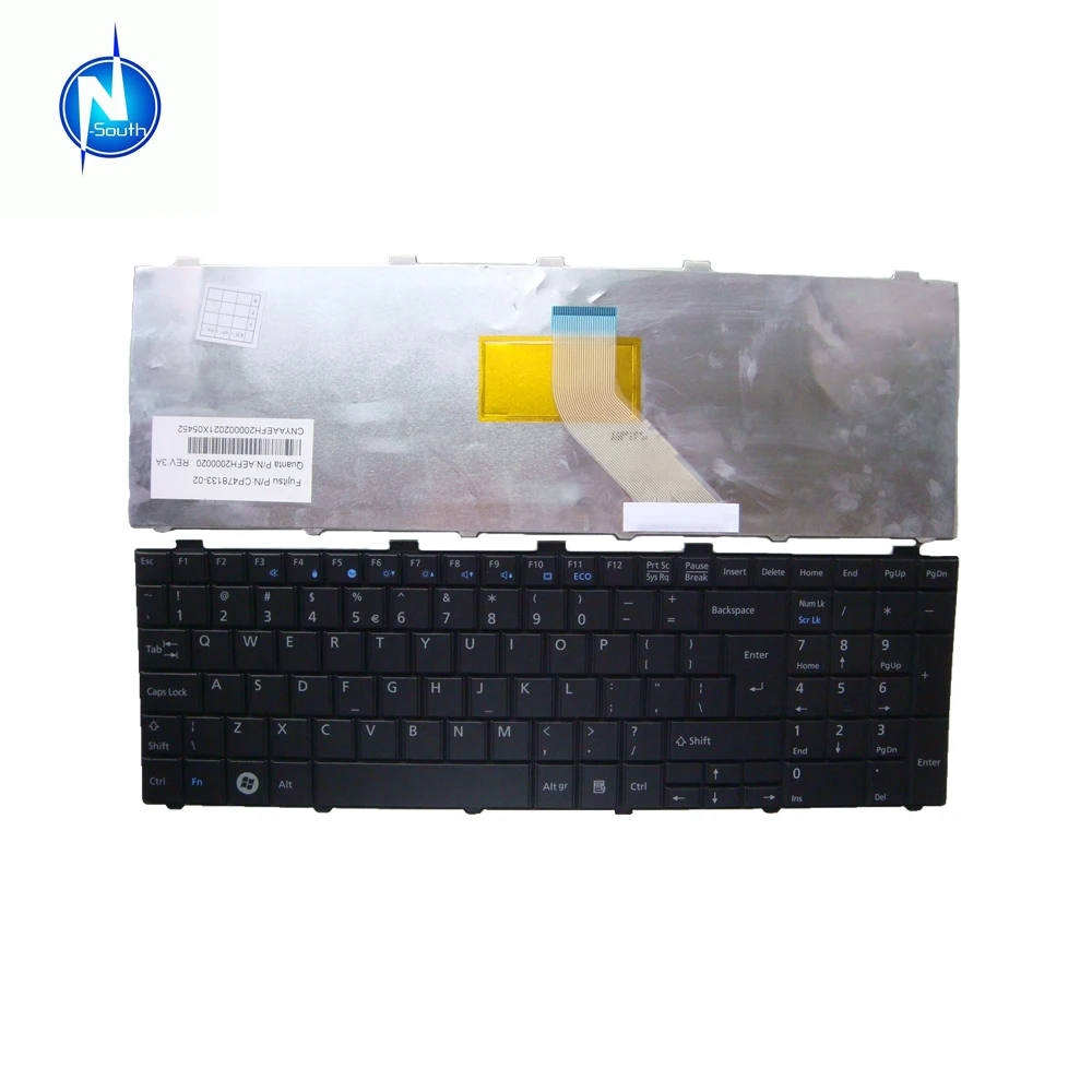 Laptop keyboard for Fujitsu lifebook AH530 AH531 NH751 Black US