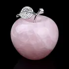 Natural Rose Quartz Crystal Crafts Stone Apple/Christmas Apple Gifts/Gems Stones Apple