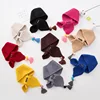 New Design Cheap Promotion Solid Knitted Acrylic Children Scarf With Tassels