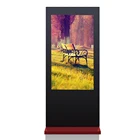 Black & Red Colour 55inch Android System Outdoor LCD Display Digital Signage Totem with Wifi Network