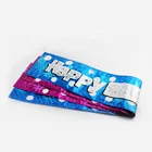 Gravure Printing OEM & ODM Happy Birthday Decorative Holographic Plastic 3 Side Seal Bags with Window