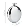 Z512Wine Whiskey Flask 5oz/150mL Portable Stainless Steel Round Alcohol Bottle Bridesmaid Gifts Hip Flask
