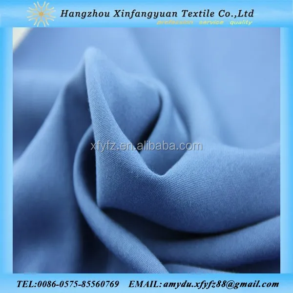 crepe rayon fabric plain dyed bright blue/bamboo fiber rayon