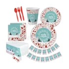 Oem Paper Kit kids Birthday Custom merry christmas Party Supplies