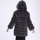 New Winter Collection Wholesale Price Keep Warm Women's Long Fox Fur Coat Winter Fashion Ladies Long Coat Design