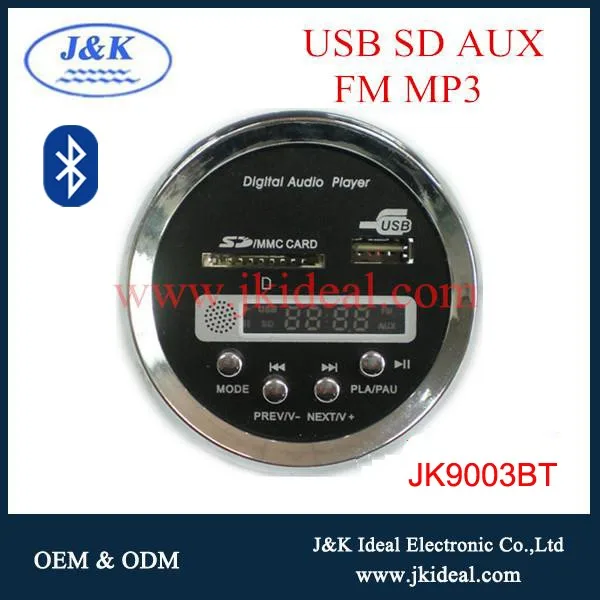 JK9003BT 2016 New design bluetooth usb mp3 module for speaker