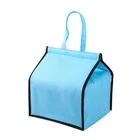 Promotional top quality thermal pp non woven tote cooler bag/food delivery lunch cooler bag/zipper cooler bag
