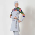 New Fashion High Quality Floral Plus Size Muslim Swimwear Women