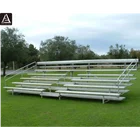 5 rows double footboard used outdoor bleachers aluminium stadium stand seating with guardrail