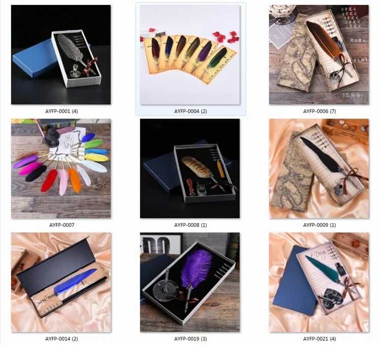 iep-001 novelty gft pen gift pen dip peacock feather pen