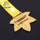 custom gold metal own design forest run medal souvenir