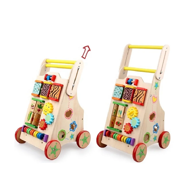 baby walker with blocks wooden toys