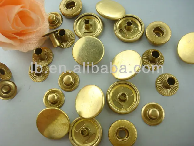 metal brass snap button cover