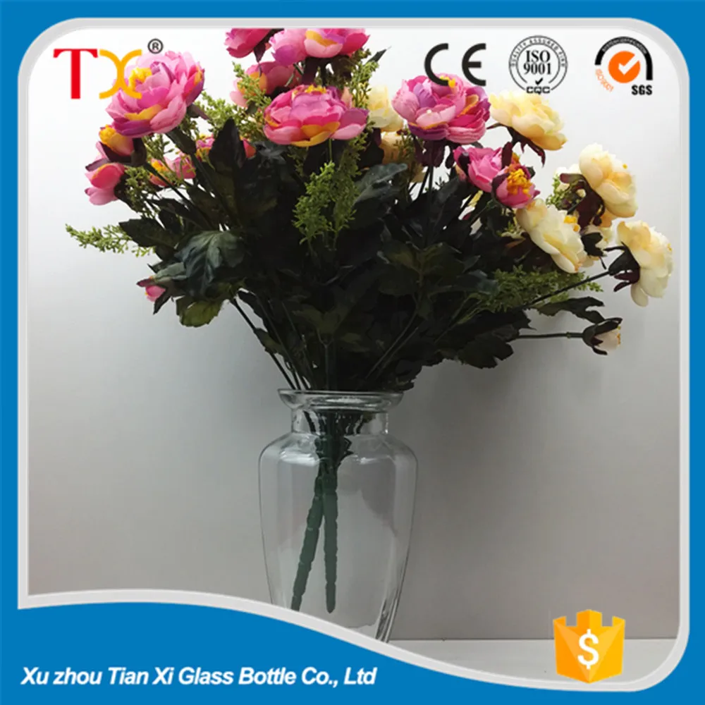 20cm clear glass vase for flower