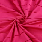 High quality knitted single jersey spun polyester striped burn out fabric