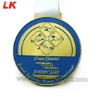 Custom 1st place swimming sports die casting brass metal craft medal
