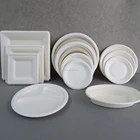 Dinner bagasse different shapes wheat straw dinner plates
