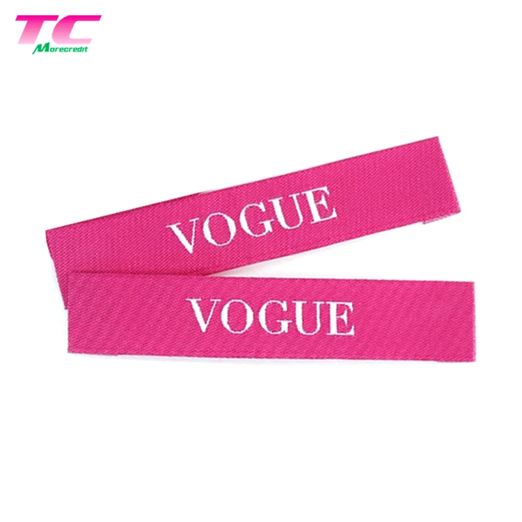 Custom Colorful Etiquette Textile Woven Label Manufactory, Personalized Brand End Folded Clothes Main Labels