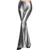 New arrival women ladies fashion sexy casual club metallic gold bell bottom flare pants