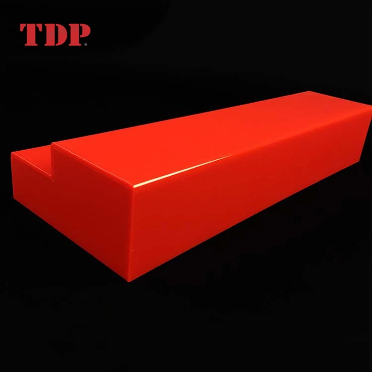 Custom Design Red Retail Acrylic Cosmetic Display Stand Riser