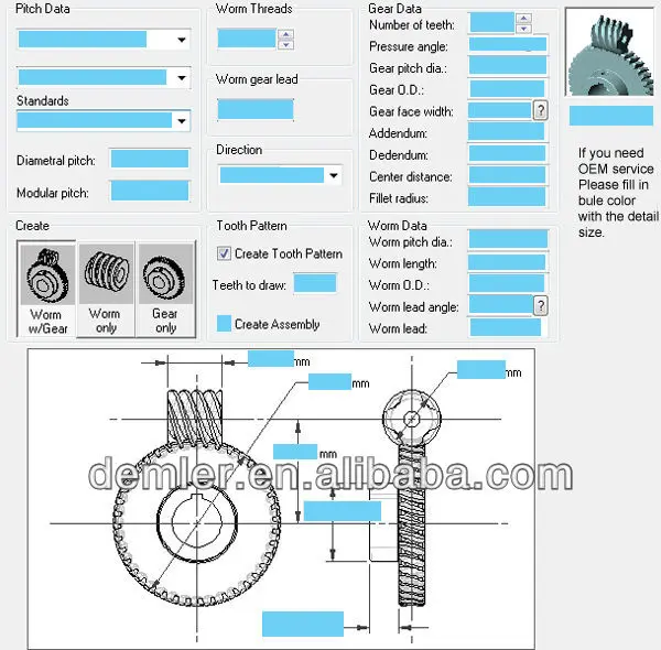 bronze casting worm wheel and 20crmnti worm gear