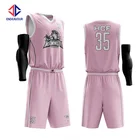 Wholesale high quality 100% polyester quick dry girls basketball jersey design uniform