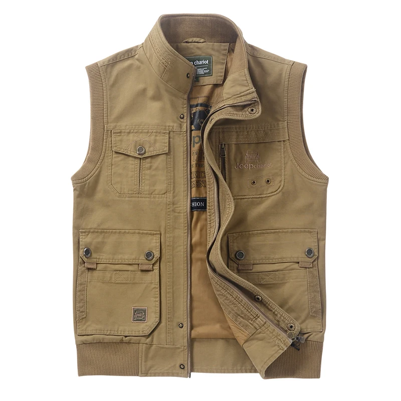 Outdoor warm cotton vest Colete fotografia vest windproof off-road recreational Sleeveless jean jacket men Size L-5XL