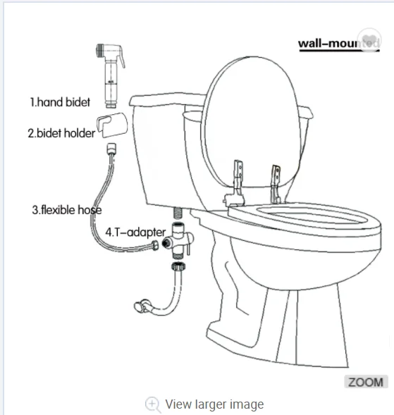 Bathroom Shower Accessories Toilet Portable Durable Brass Shattaf Bidet Hand Shower Sprayer