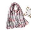 Wholesale 2019 newest silk scarf for evening dress fashion 4colors floral print women batik silk scarf