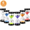 Kingtale reverse flowing shower hourglass magnetic sand timer set 5 minute