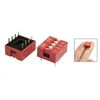 Piano Type Side Dial Dip Switch 2.54mm 4 Position Switch 4p 8pin 4 Way Red Switch Dp-04