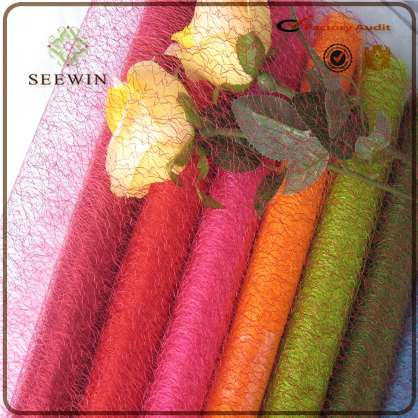 poly fabric web flower wrapping mesh welded wire mesh