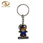 Custom cute cow shape USA custom cartoon rubber keychain
