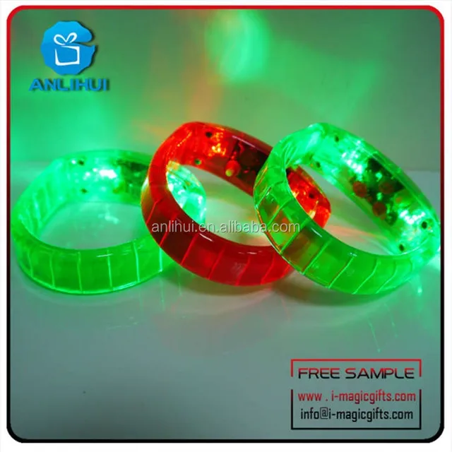 concert gift flashing sound controlled led bracelets led slap