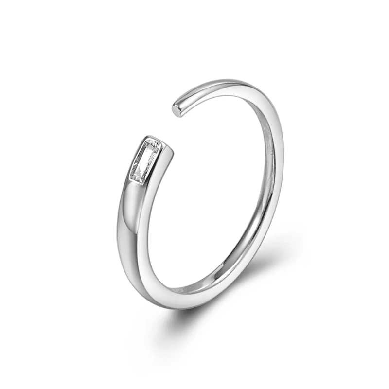 Minimalist Jewelry S925 Pure Silver Jewellery Cold Colour Extremely Simple Zircon Diamond Engagement Ring
Minimalist Jewelry S925 Pure Silver Jewellery Cold Colour Extremely Simple Zircon Diamond Engagement Ring