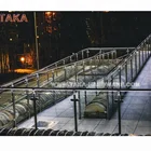 Stainless steel balustrade systems with tempered glass