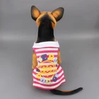 Pet Dog Striped Vest Clothes Casual Shirts Popular Vest Charming Casual striped pet shirt
