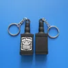 Creative new rubber PVC 3d bottle shape key tags/ customized gas drum key chain holder