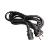 8 foot Schuko CEE7/7 European plug to IEC C13 with H05VV-F 1.0mm2 black wire Schuko to C13 mains power lead cable Power Cord