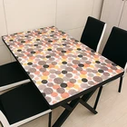 Fashion color plastic soft glass tablecloth anti scalding PVC coffee table mat disposable table cloth