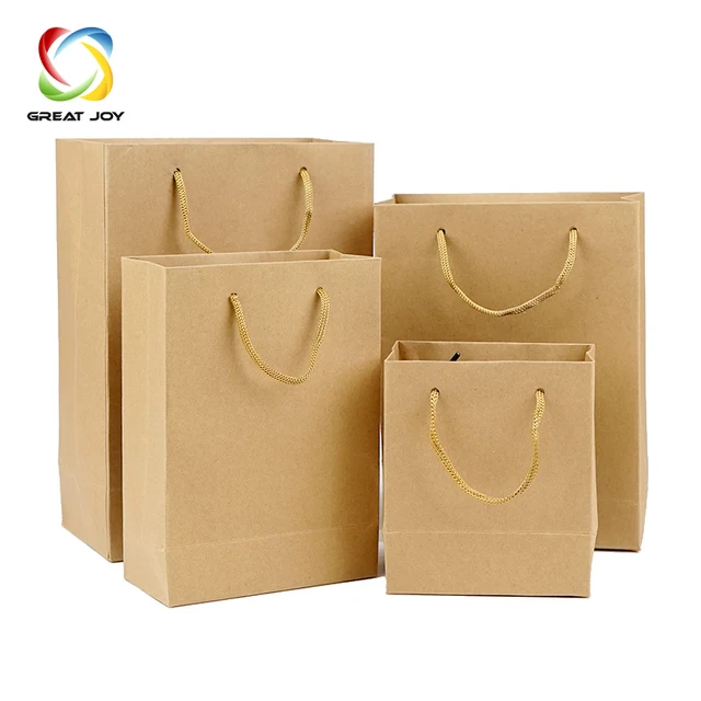 cheap custom shopping wholesale printed brown kraft paper bag