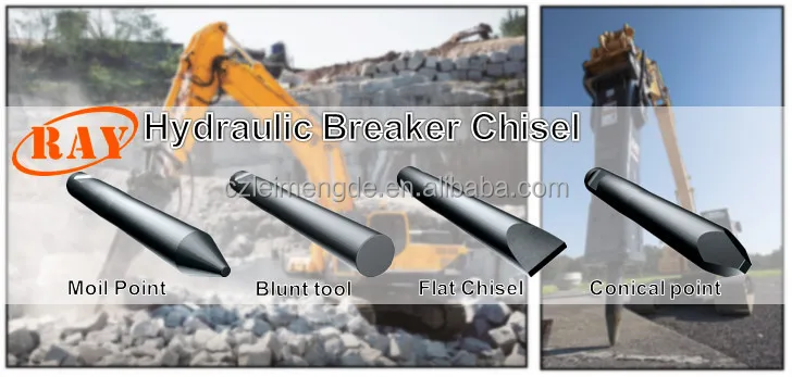 Hydraulic Jack Hammer Chisel Diamond Point Chisel For Hydraulic Breaker